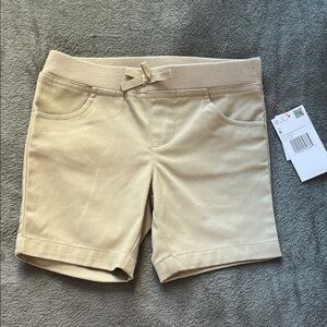 French Toast Kids Beige Shorts with Bow